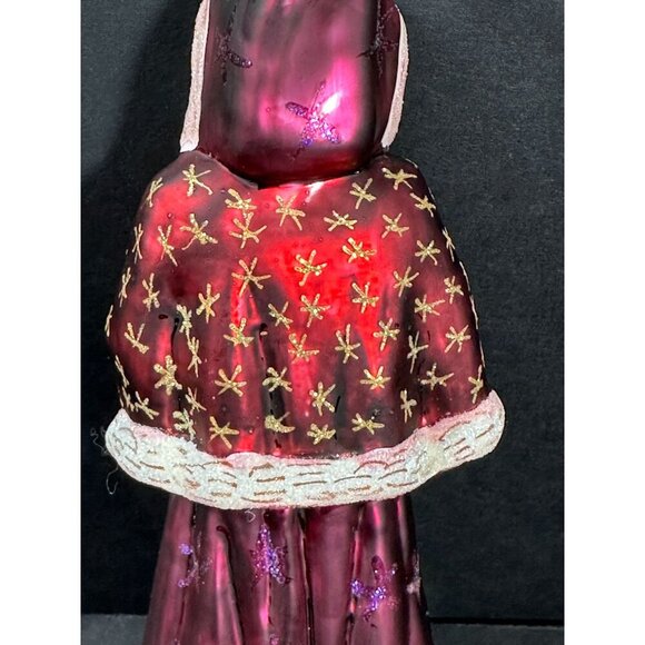 Christopher Radko Velvet Plum Nicholas Glass Santa Ornament 1998 with Box and Ta - Picture 10 of 15